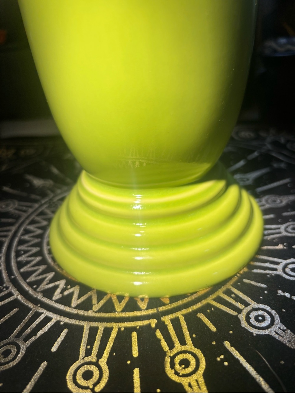 MILLENNIUM III FIESTA WARE CHARTREUSE VASE: YEAR OF 2000!!! - Picture 10 of 10